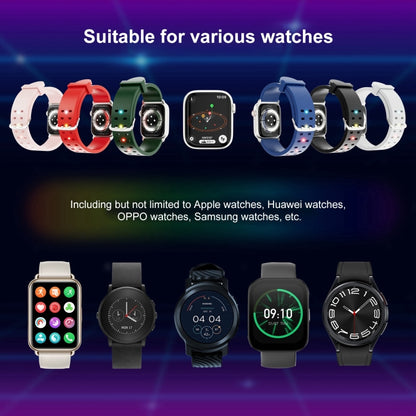 For Apple Watch Series 9 41mm Luminous Colorful Light Silicone Watch Band(Black) - Watch Bands by PMC Jewellery | Online Shopping South Africa | PMC Jewellery