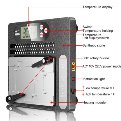 i2C T18 LCD Display PCB Motherboard Layered Desoldering Station With Universal Module, US Plug - Repair Platform by PMC Jewellery | Online Shopping South Africa | PMC Jewellery