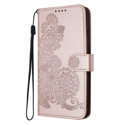 For Tecno Spark Go 2024 Datura Flower Embossed Flip Leather Phone Case(Rose Gold) - Tecno Cases by PMC Jewellery | Online Shopping South Africa | PMC Jewellery | Buy Now Pay Later Mobicred