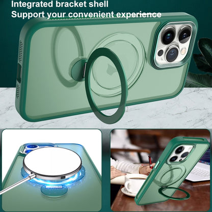 For iPhone 13 MagSafe Magnetic Holder Breathable Phone Case(Green) - iPhone 13 Cases by PMC Jewellery | Online Shopping South Africa | PMC Jewellery