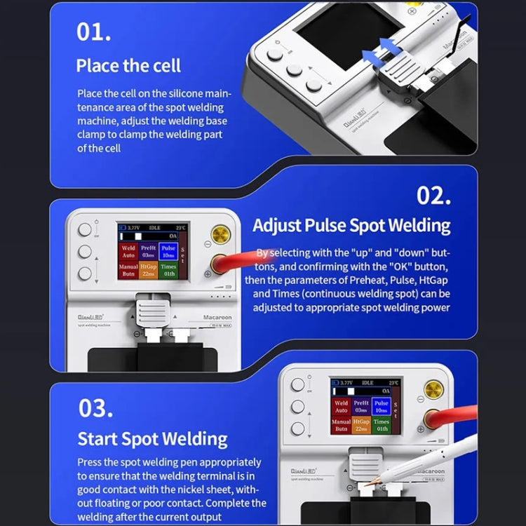 QianLi Macaron Max Portable Double Pulse Integrated Battery Spot Welding Machine - Others by QIANLI | Online Shopping South Africa | PMC Jewellery