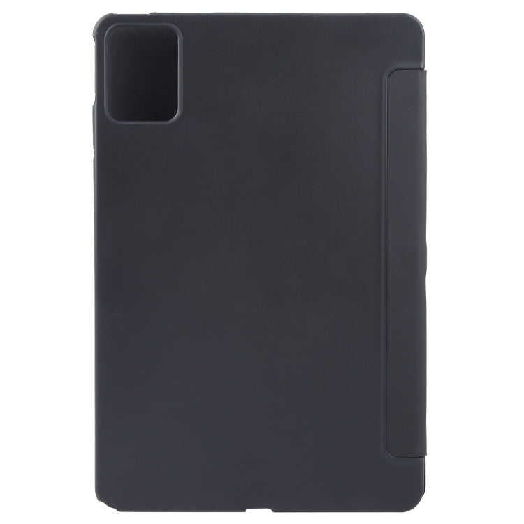 For Lenovo Tab M11/ Xiaoxin Pad 11 2024 Tri-fold Silicone Leather Tablet Case(Black) - Lenovo by PMC Jewellery | Online Shopping South Africa | PMC Jewellery | Buy Now Pay Later Mobicred