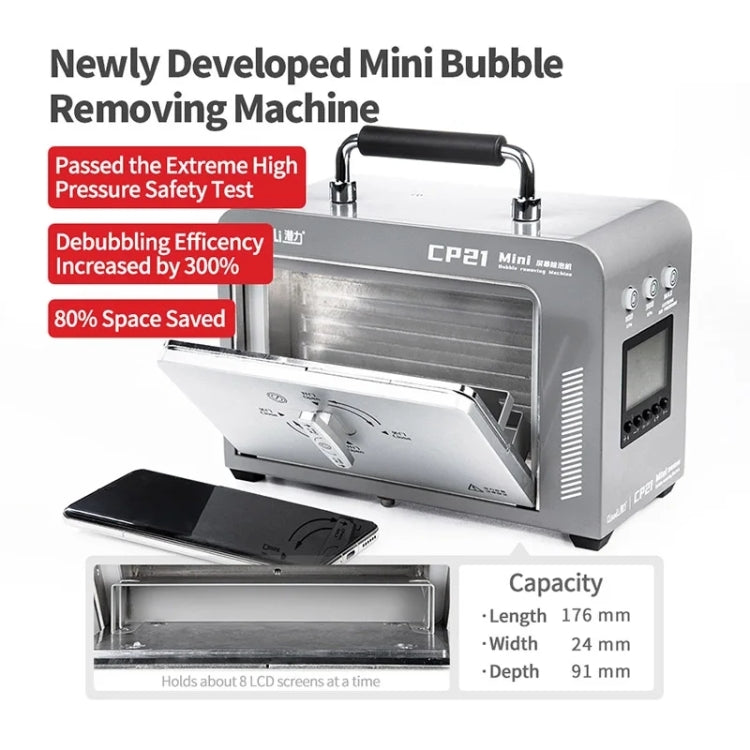 Qianli CP21 Mini LCD Screen Bubble Removing Machine, EU Plug - Defoaming Equipment by QIANLI | Online Shopping South Africa | PMC Jewellery