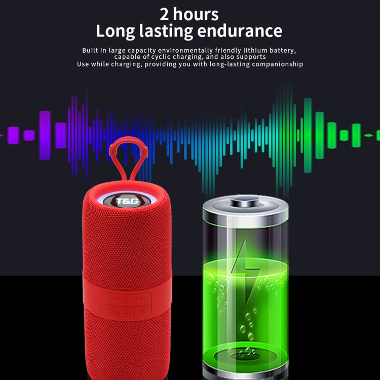 T&G TG-671 Portable Wireless 3D Stereo Subwoofer Speaker with FM/USB/LED(Red) - Desktop Speaker by T&G | Online Shopping South Africa | PMC Jewellery | Buy Now Pay Later Mobicred