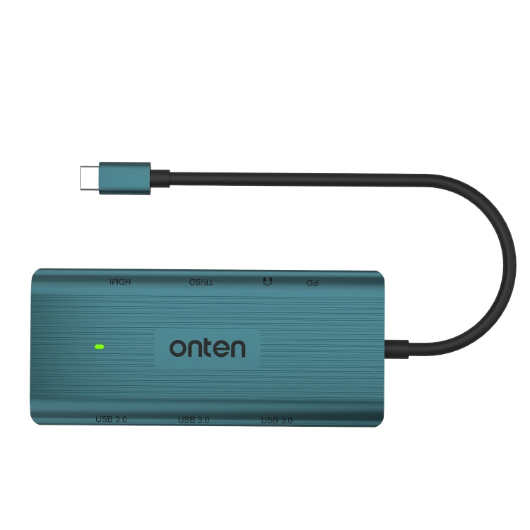 Onten UC961 9 in 1 USB-C / Type-C Multi-function HUB Docking Station(Green) - USB HUB by Onten | Online Shopping South Africa | PMC Jewellery | Buy Now Pay Later Mobicred