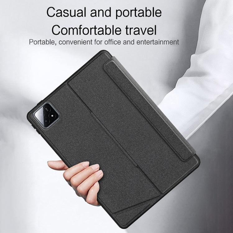 For Xiaomi Pad 6S Pro 12.4 inch Split Bluetooth Keyboard Leather Tablet Case(Black) - Others Keyboard by PMC Jewellery | Online Shopping South Africa | PMC Jewellery