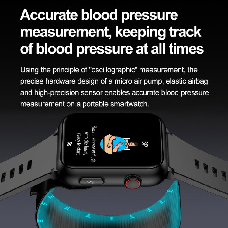 TK63 1.91 Inch Color Screen Air Pump Smart Watch, Supports Blood Pressure Monitoring / ECG(Black) - Smart Watches by PMC Jewellery | Online Shopping South Africa | PMC Jewellery