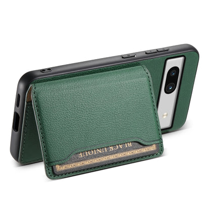 For Google Pixel 7a Calf Texture Card Bag Design Full Coverage Phone Case(Green) - Google Cases by PMC Jewellery | Online Shopping South Africa | PMC Jewellery | Buy Now Pay Later Mobicred