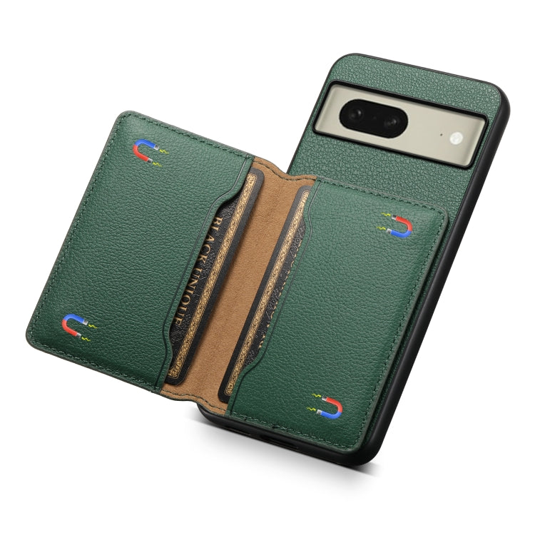 For Google Pixel 8 Calf Texture Card Bag Design Full Coverage Phone Case(Green) - Google Cases by PMC Jewellery | Online Shopping South Africa | PMC Jewellery | Buy Now Pay Later Mobicred