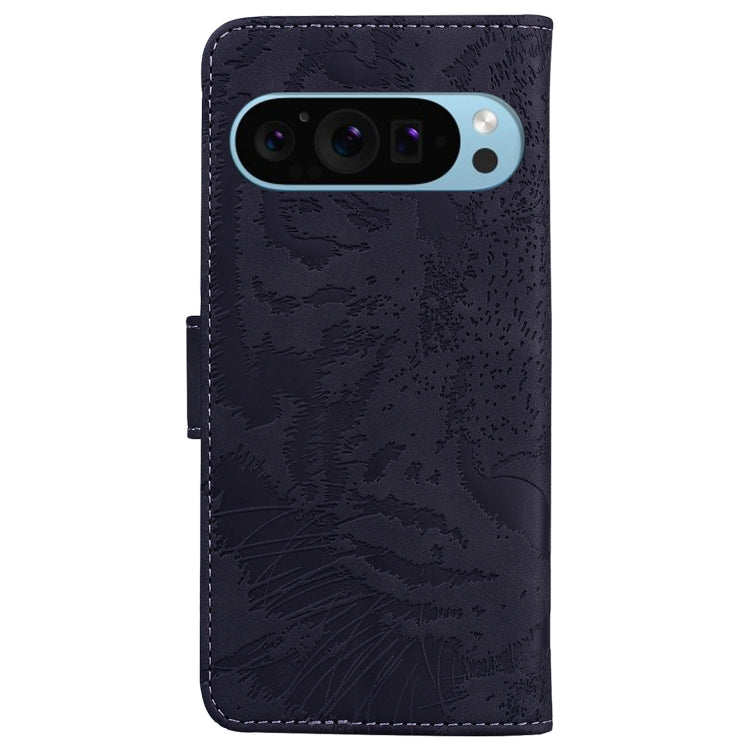 For Google Pixel 9 Tiger Embossing Pattern Flip Leather Phone Case(Black) - Google Cases by PMC Jewellery | Online Shopping South Africa | PMC Jewellery | Buy Now Pay Later Mobicred