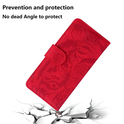 For Google Pixel 9 Tiger Embossing Pattern Flip Leather Phone Case(Red) - Google Cases by PMC Jewellery | Online Shopping South Africa | PMC Jewellery | Buy Now Pay Later Mobicred