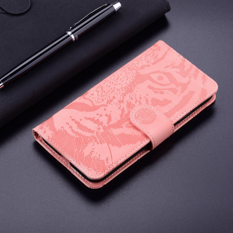 For Google Pixel 9 Tiger Embossing Pattern Flip Leather Phone Case(Pink) - Google Cases by PMC Jewellery | Online Shopping South Africa | PMC Jewellery | Buy Now Pay Later Mobicred