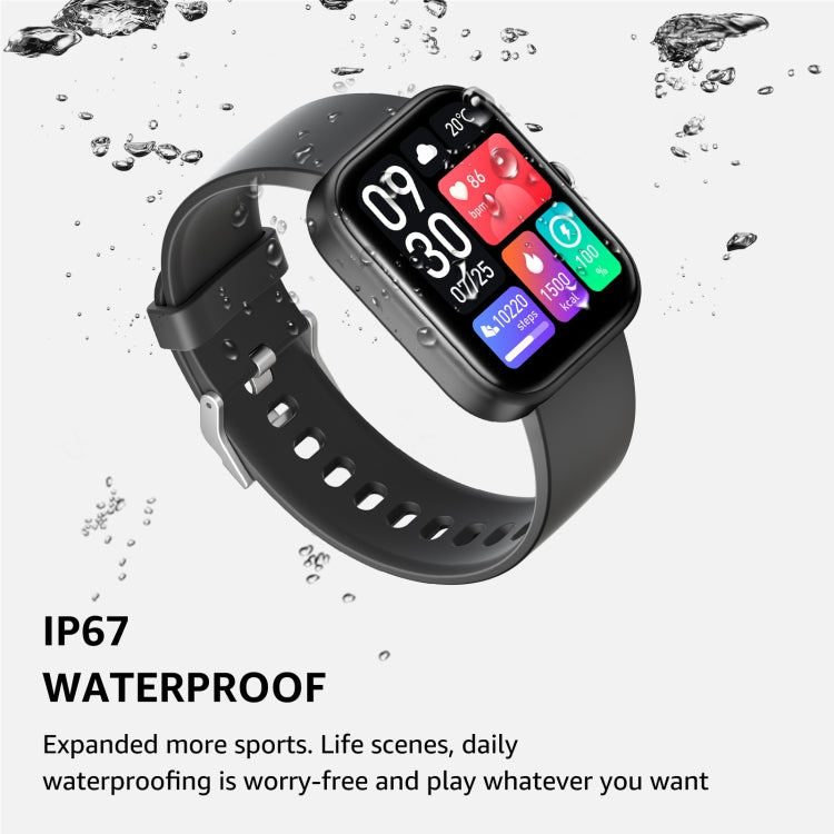 GTS5 2.0 inch Fitness Health Smart Watch, BT Call / Heart Rate / Blood Pressure / MET / Blood Glucose(Black) - Smart Wristbands by PMC Jewellery | Online Shopping South Africa | PMC Jewellery