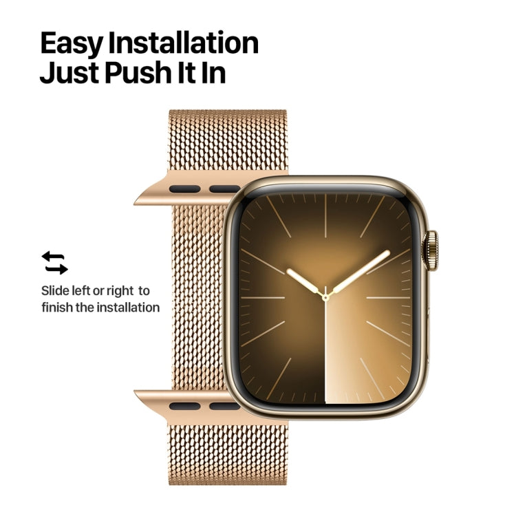 For Apple Watch SE 2023 40mm DUX DUCIS Milanese Pro Series Stainless Steel Watch Band(Gold) - Watch Bands by DUX DUCIS | Online Shopping South Africa | PMC Jewellery