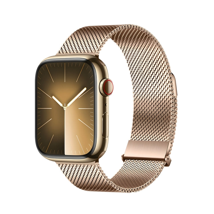 For Apple Watch SE 2022 44mm DUX DUCIS Milanese Pro Series Stainless Steel Watch Band(Gold) - Watch Bands by DUX DUCIS | Online Shopping South Africa | PMC Jewellery