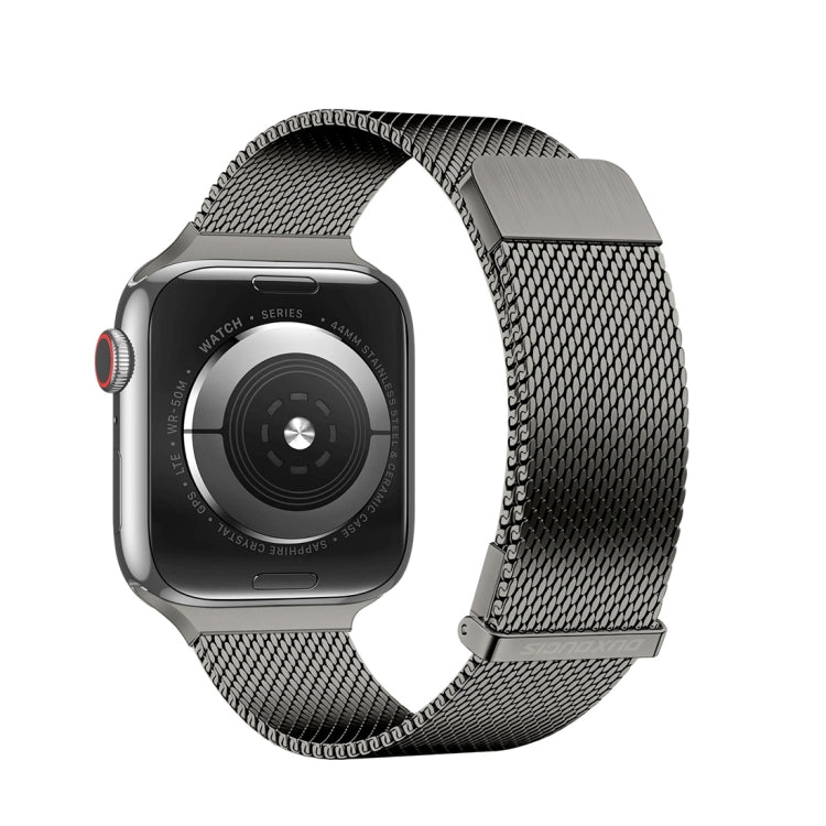 For Apple Watch Series 7 41mm DUX DUCIS Milanese Pro Series Stainless Steel Watch Band(Graphite) - Watch Bands by DUX DUCIS | Online Shopping South Africa | PMC Jewellery