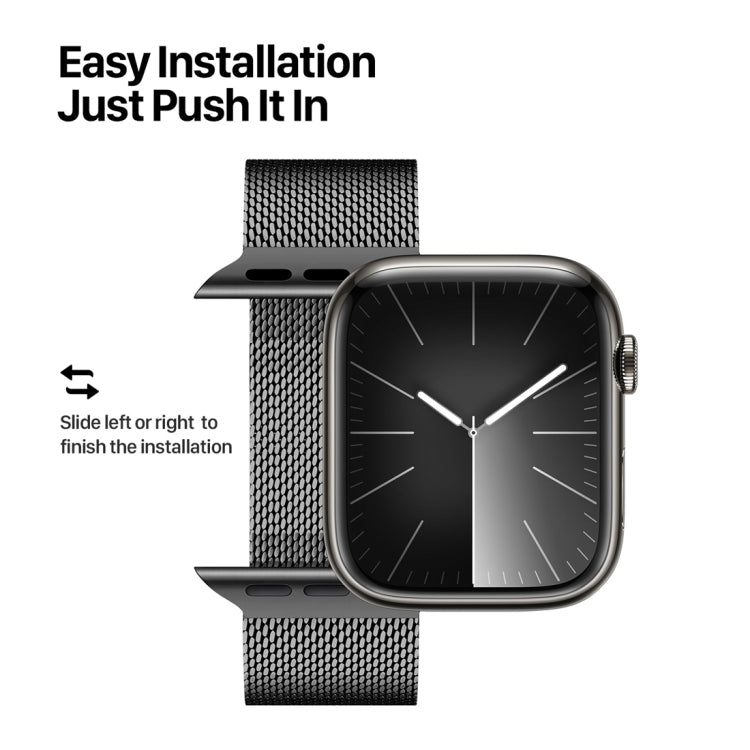 For Apple Watch Series 4 44mm DUX DUCIS Milanese Pro Series Stainless Steel Watch Band(Black) - Watch Bands by DUX DUCIS | Online Shopping South Africa | PMC Jewellery