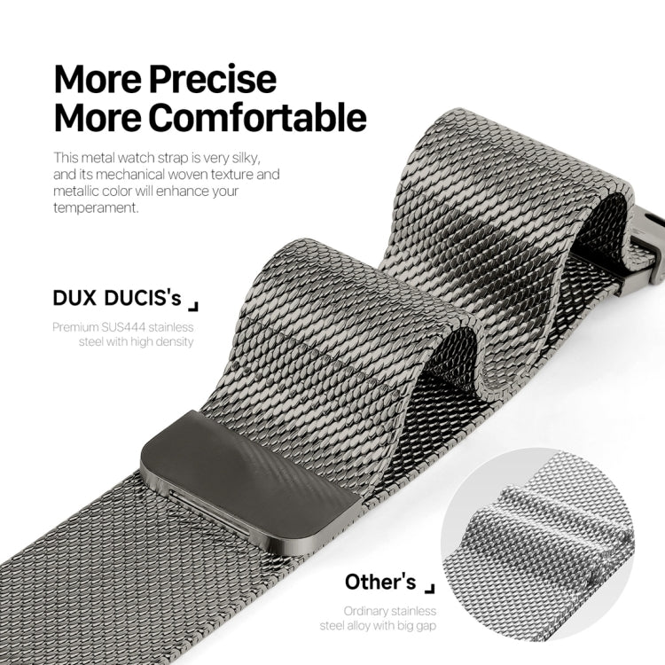 For Apple Watch Series 4 40mm DUX DUCIS Milanese Pro Series Stainless Steel Watch Band(Graphite) - Watch Bands by DUX DUCIS | Online Shopping South Africa | PMC Jewellery