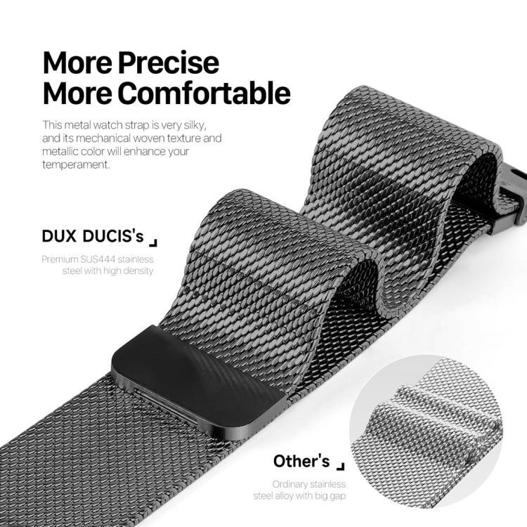 For Apple Watch Series 3 42mm DUX DUCIS Milanese Pro Series Stainless Steel Watch Band(Black) - Watch Bands by DUX DUCIS | Online Shopping South Africa | PMC Jewellery