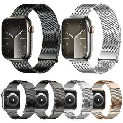 For Apple Watch Series 7 45mm DUX DUCIS Milanese Pro Series Stainless Steel Watch Band(Black) - Watch Bands by DUX DUCIS | Online Shopping South Africa | PMC Jewellery