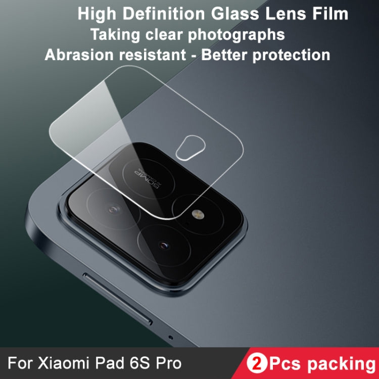 For Xiaomi Pad 6S Pro 12.4 2 PCS/Set IMAK HD Glass Rear Camera Lens Film - Others by imak | Online Shopping South Africa | PMC Jewellery | Buy Now Pay Later Mobicred