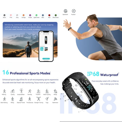 S5-4 Smart Bracelet IP68 Waterproof Heart Rate Sport Fitness Tracker Smart Watch(Red) - Smart Wristbands by PMC Jewellery | Online Shopping South Africa | PMC Jewellery