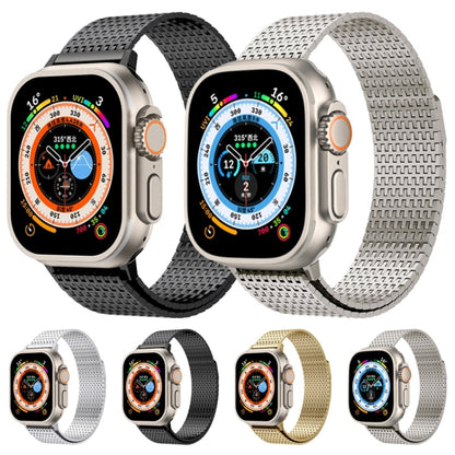 For Apple Watch Series 9 45mm Milanese Loop Magnetic Clasp Stainless Steel Watch Band(Titanium Gold) - Watch Bands by PMC Jewellery | Online Shopping South Africa | PMC Jewellery