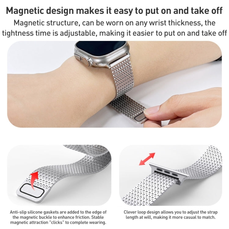 For Apple Watch SE 2022 40mm Milanese Loop Magnetic Clasp Stainless Steel Watch Band(Silver) - Watch Bands by PMC Jewellery | Online Shopping South Africa | PMC Jewellery