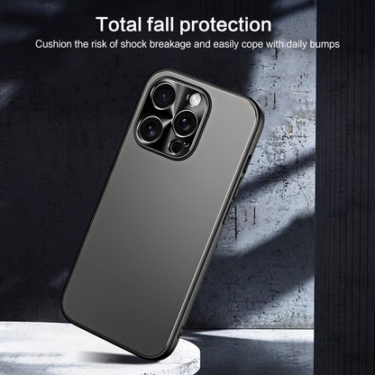 For iPhone 13 R-JUST RJ-61 Electroplating Frosted TPU + PC Phone Case(Grey) - iPhone 13 Cases by R-JUST | Online Shopping South Africa | PMC Jewellery