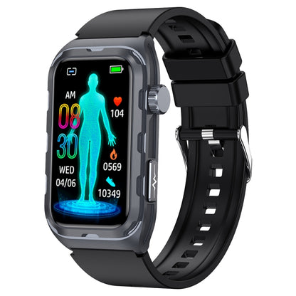 TK79 1.47 inch IP68 Waterproof Smart Watch, Support ECG / Blood Glucose / Blood Oxygen Monitoring / Uric Acid(Black) - Smart Wristbands by PMC Jewellery | Online Shopping South Africa | PMC Jewellery | Buy Now Pay Later Mobicred