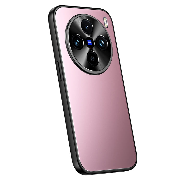 For vivo X100 / X100 Pro R-JUST RJ-61 Electroplating Frosted TPU + PC Phone Case(Pink) - X100 Cases by R-JUST | Online Shopping South Africa | PMC Jewellery
