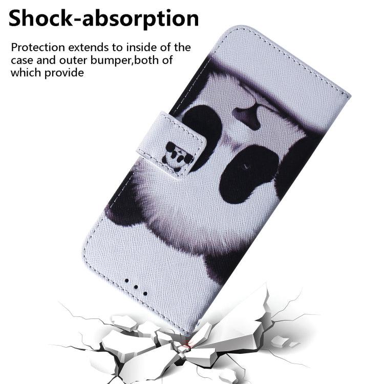 For Google Pixel 9 Coloured Drawing Flip Leather Phone Case(Panda) - Google Cases by PMC Jewellery | Online Shopping South Africa | PMC Jewellery | Buy Now Pay Later Mobicred