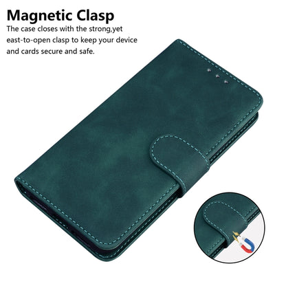 For Google Pixel 9 Skin Feel Pure Color Flip Leather Phone Case(Green) - Google Cases by PMC Jewellery | Online Shopping South Africa | PMC Jewellery | Buy Now Pay Later Mobicred