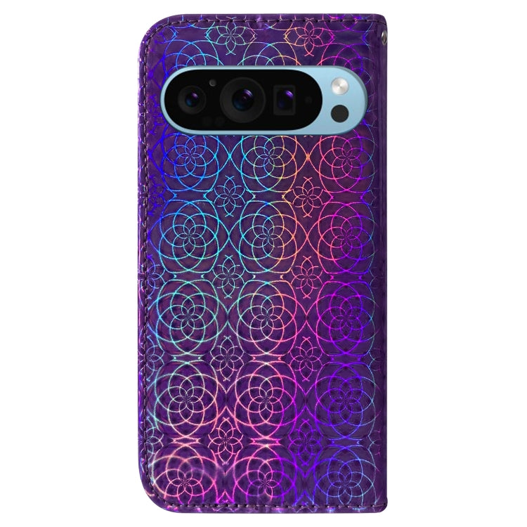 For Google Pixel 9 Pro Colorful Magnetic Buckle Leather Phone Case(Purple) - Google Cases by PMC Jewellery | Online Shopping South Africa | PMC Jewellery | Buy Now Pay Later Mobicred