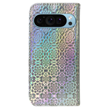 For Google Pixel 9 Pro Colorful Magnetic Buckle Leather Phone Case(Silver) - Google Cases by PMC Jewellery | Online Shopping South Africa | PMC Jewellery | Buy Now Pay Later Mobicred