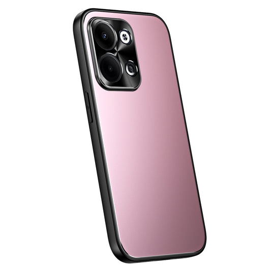 For OPPO Reno9 Pro+ R-JUST RJ-61 Electroplating Frosted TPU + PC Phone Case(Pink) - OPPO Cases by R-JUST | Online Shopping South Africa | PMC Jewellery