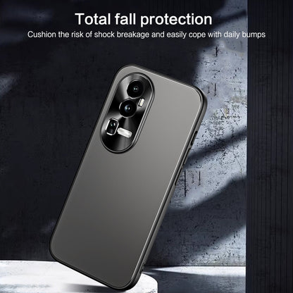 For OPPO Reno10 Pro+ Global R-JUST RJ-61 Electroplating Frosted TPU + PC Phone Case(Grey) - OPPO Cases by R-JUST | Online Shopping South Africa | PMC Jewellery