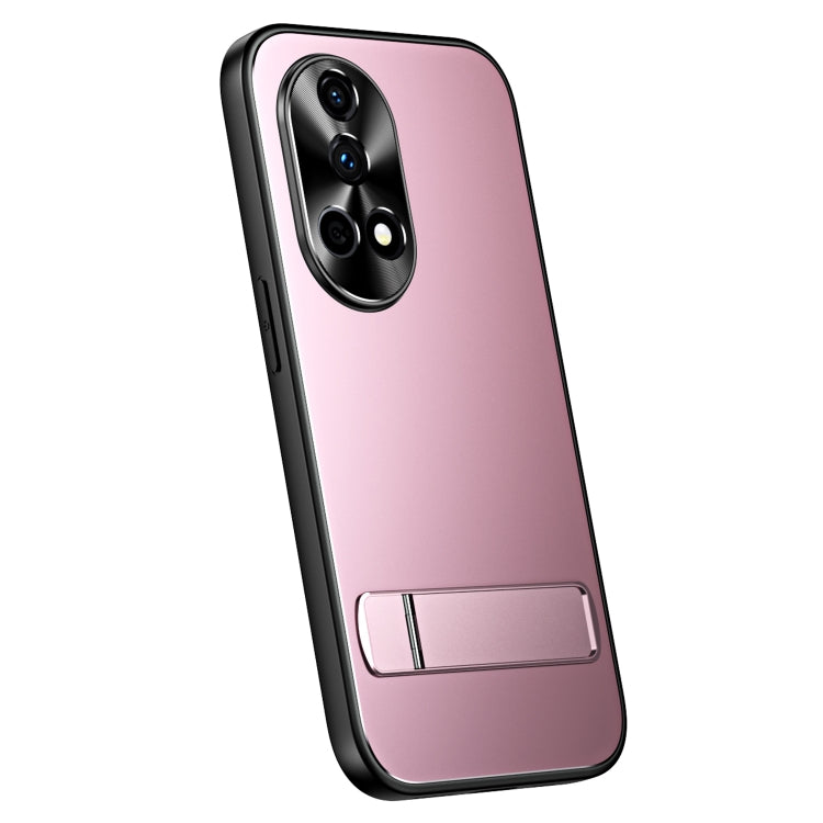 For Huawei nova 12 R-JUST RJ-61 Electroplating Frosted TPU + PC Phone Case with Holder(Pink) - Huawei Cases by R-JUST | Online Shopping South Africa | PMC Jewellery