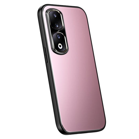 For Honor 90 R-JUST RJ-61 Electroplating Frosted TPU + PC Phone Case(Pink) - Honor Cases by R-JUST | Online Shopping South Africa | PMC Jewellery