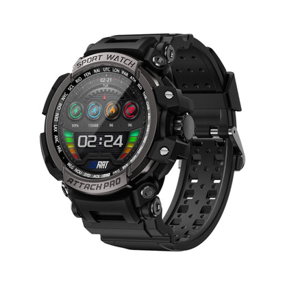 LOKMAT ATTACK 2 Pro 1.39 inch BT5.1 Smart Sport Watch, Support Bluetooth Call / Sleep / Heart Rate / Blood Pressure Health Monitor(Silver Black) - Smart Watches by Lokmat | Online Shopping South Africa | PMC Jewellery