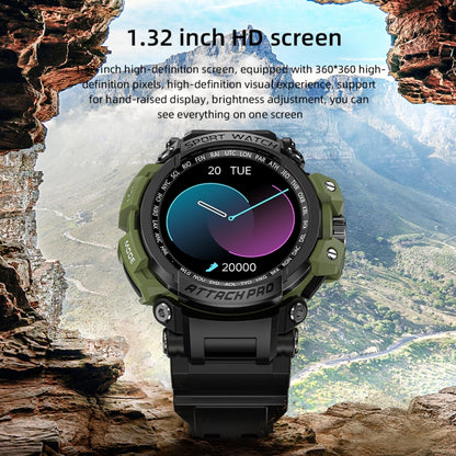 LOKMAT ATTACK Pro 1.32 inch BT5.1 Smart Sport Watch, Support Bluetooth Call / Sleep / Blood Oxygen / Heart Rate / Blood Pressure Health Monitor(Green) - Smart Watches by Lokmat | Online Shopping South Africa | PMC Jewellery