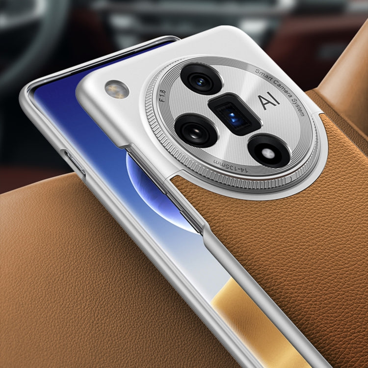 For OPPO Find X7 Ultra GKK Mortise-Tenon Connection Contrast Color Leather Shockproof Phone Case(Blue) - OPPO Cases by GKK | Online Shopping South Africa | PMC Jewellery | Buy Now Pay Later Mobicred