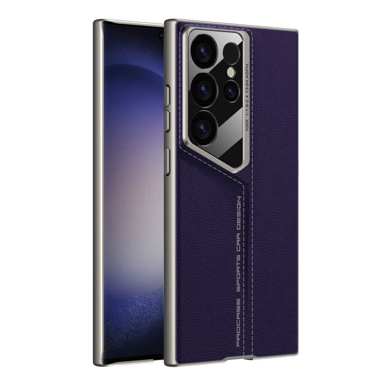 For Samsung Galaxy S23 Ultra 5G GKK Blade Ultra-thin Leather Full Coverage Phone Case(Purple) - Galaxy S23 Ultra 5G Cases by GKK | Online Shopping South Africa | PMC Jewellery | Buy Now Pay Later Mobicred