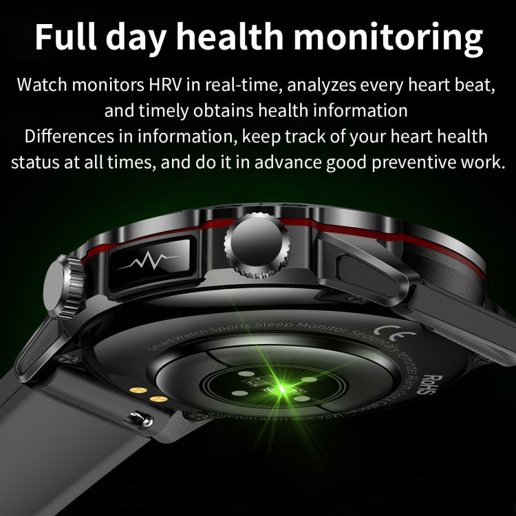 ET482 1.43 inch AMOLED Screen Sports Smart Watch Support Bluethooth Call /  ECG Function(Black Silicone Band) - Smart Watches by PMC Jewellery | Online Shopping South Africa | PMC Jewellery