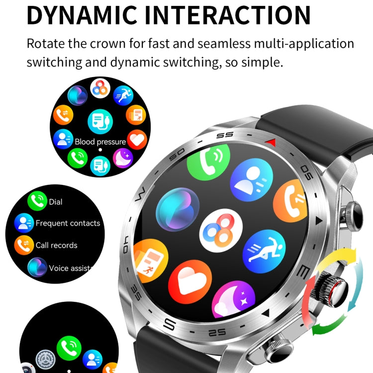 LEMFO T95 1.52 inch IPS Screen 2 in 1 Bluetooth Earphone Smart Watch Support Health Monitoring(Silver) - Smart Watches by LEMFO | Online Shopping South Africa | PMC Jewellery