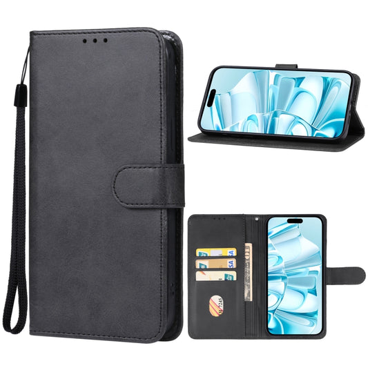 For iPhone 16 Plus Leather Phone Case(Black) - iPhone 16 Plus Cases by PMC Jewellery | Online Shopping South Africa | PMC Jewellery | Buy Now Pay Later Mobicred