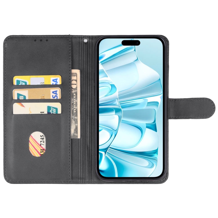 For iPhone 16 Leather Phone Case(Black) - iPhone 16 Cases by PMC Jewellery | Online Shopping South Africa | PMC Jewellery | Buy Now Pay Later Mobicred