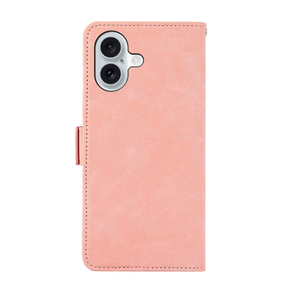 For iPhone 16 Plus ABEEL Frosted Magnetic RFID Leather Phone Case(Pink) - iPhone 16 Plus Cases by PMC Jewellery | Online Shopping South Africa | PMC Jewellery | Buy Now Pay Later Mobicred