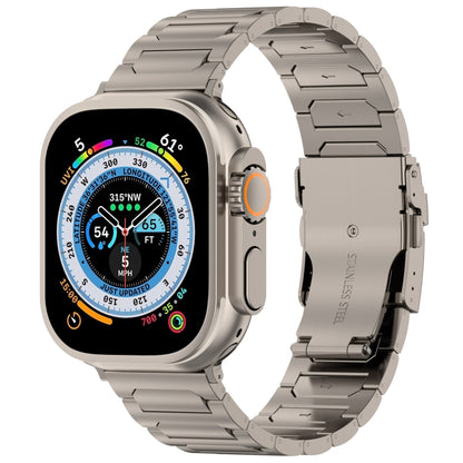 For Apple Watch Ultra 2 49mm I-Shaped Titanium Metal Watch Band(Titanium) - Watch Bands by PMC Jewellery | Online Shopping South Africa | PMC Jewellery