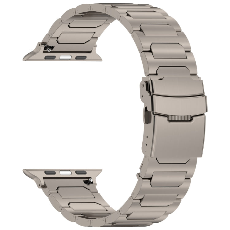 For Apple Watch Series 9 45mm I-Shaped Titanium Metal Watch Band(Titanium) - Watch Bands by PMC Jewellery | Online Shopping South Africa | PMC Jewellery